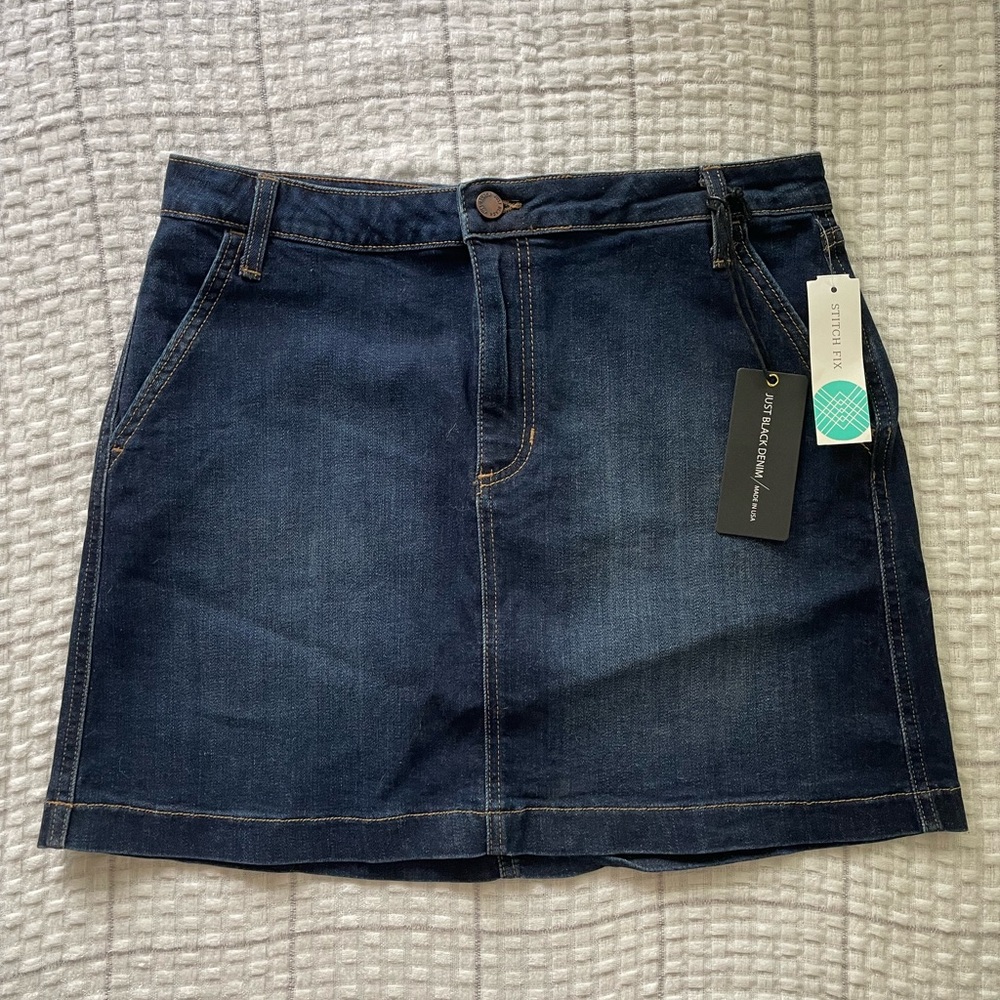 Dark Blue Denim Skirt